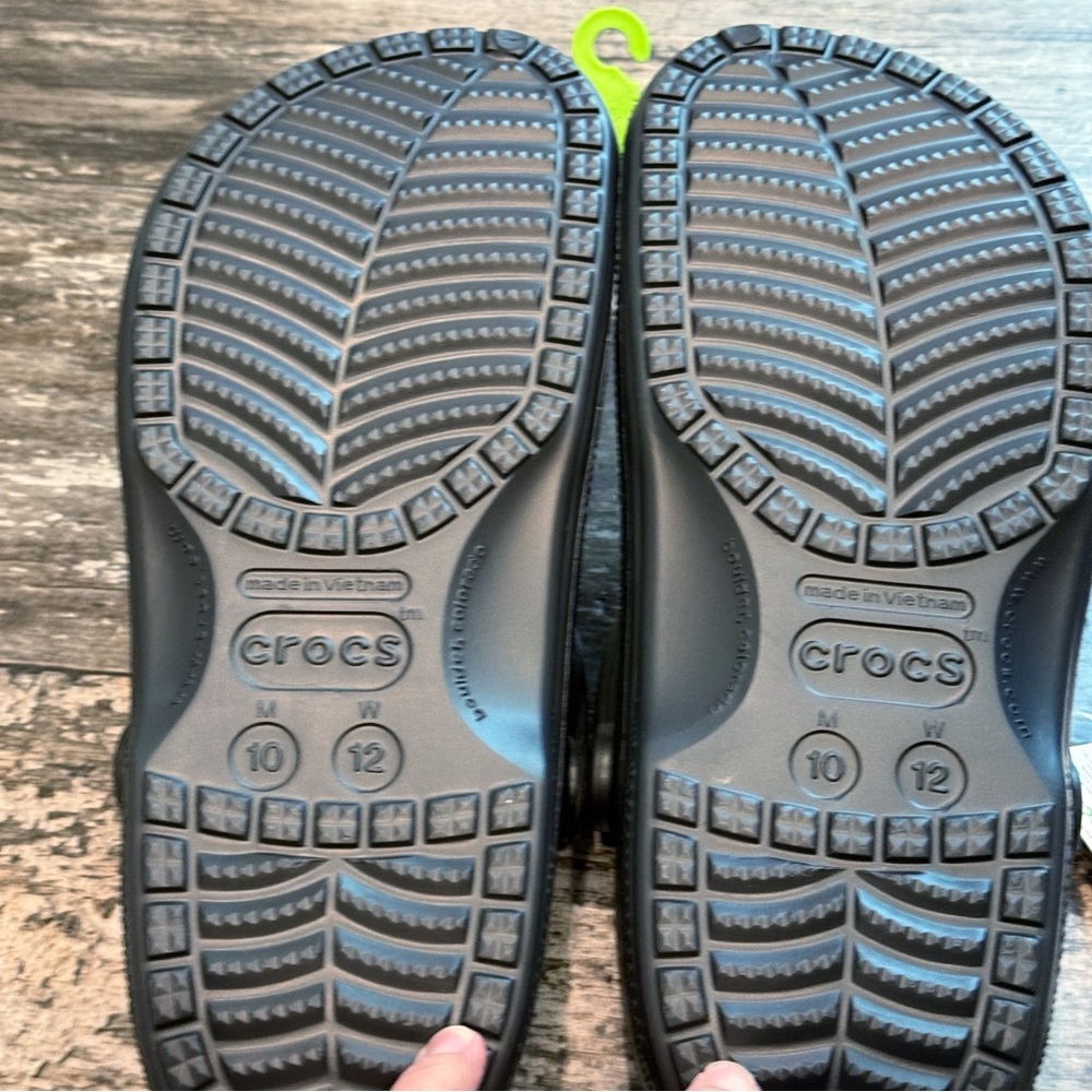 Crocs Baya Lined Clog Relaxed Fit Fleece Cozy Hike Black Mens 10‎ Womens 12 NWT - Picture 6 of 8